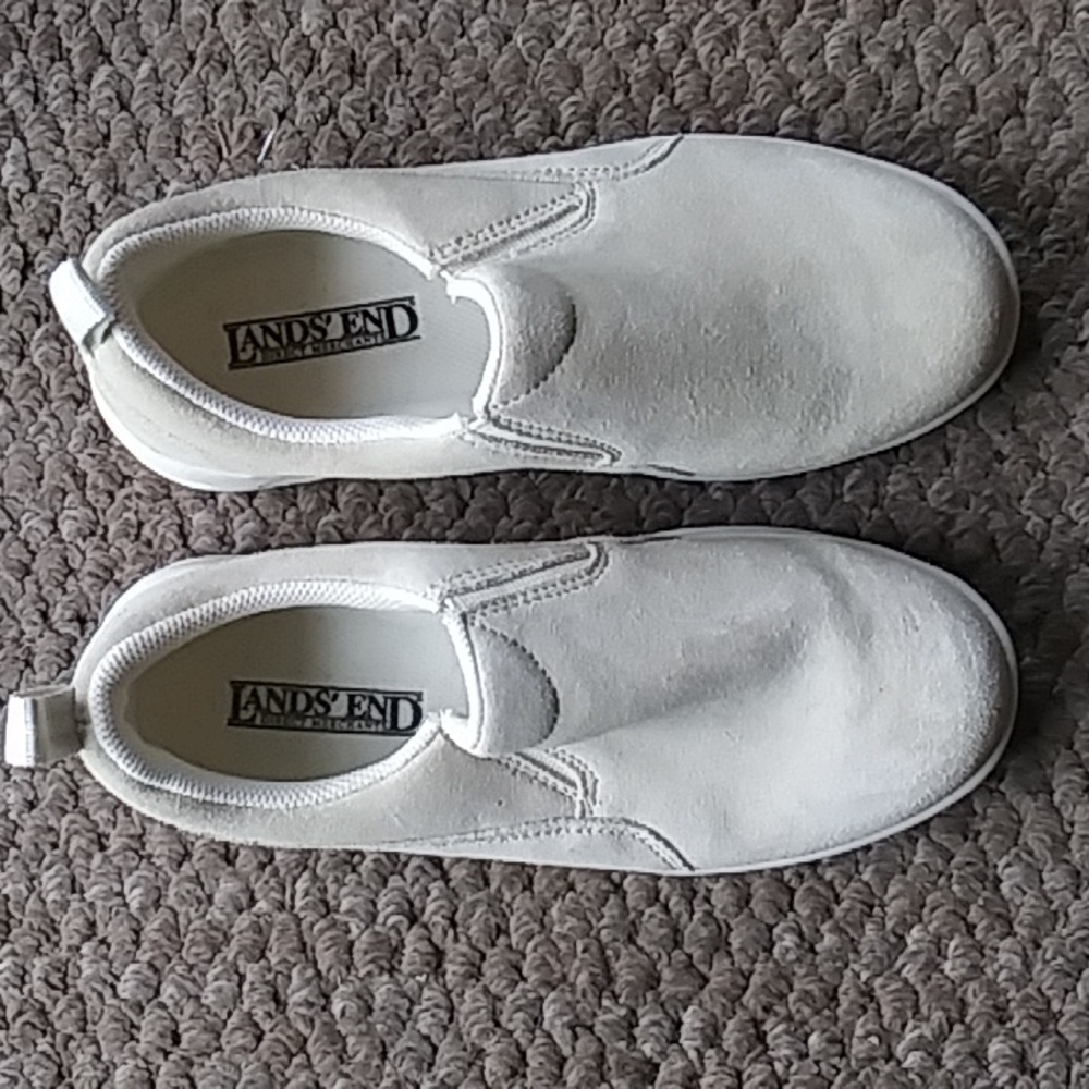Cream Suede Lands End Slip On